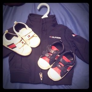 Tommy Hilfiger jacket and 2 pair shoes